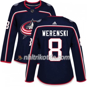 Columbus Blue Jackets Trikot Zach Werenski 8 Adidas 2017-2018 Marineblau Authentic - Dame